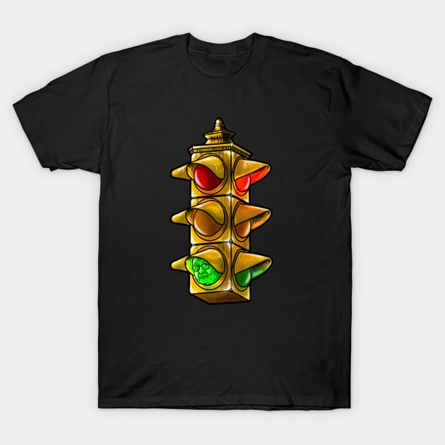 Danny DeVito New York Traffic Lights T-Shirt by Harley Warren